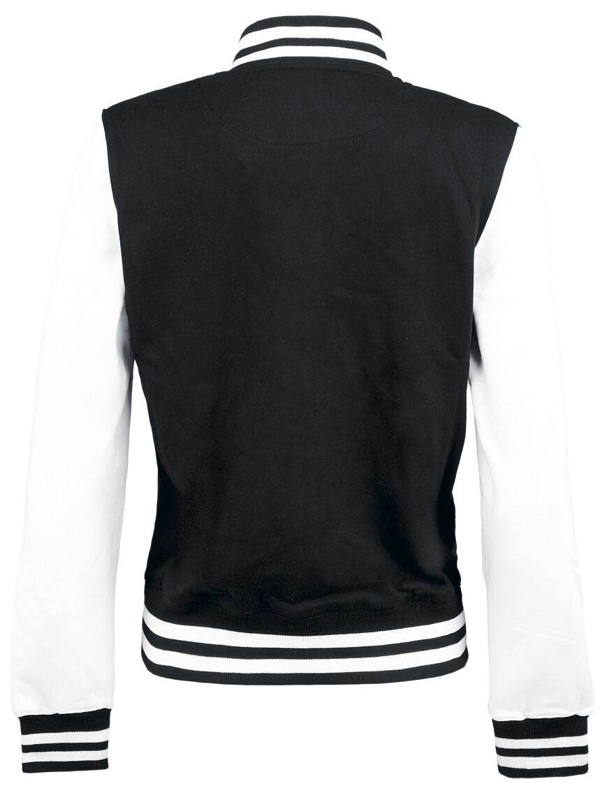 2-Tone College Varsity Jacket – Black-White Urban Classics Jacket
