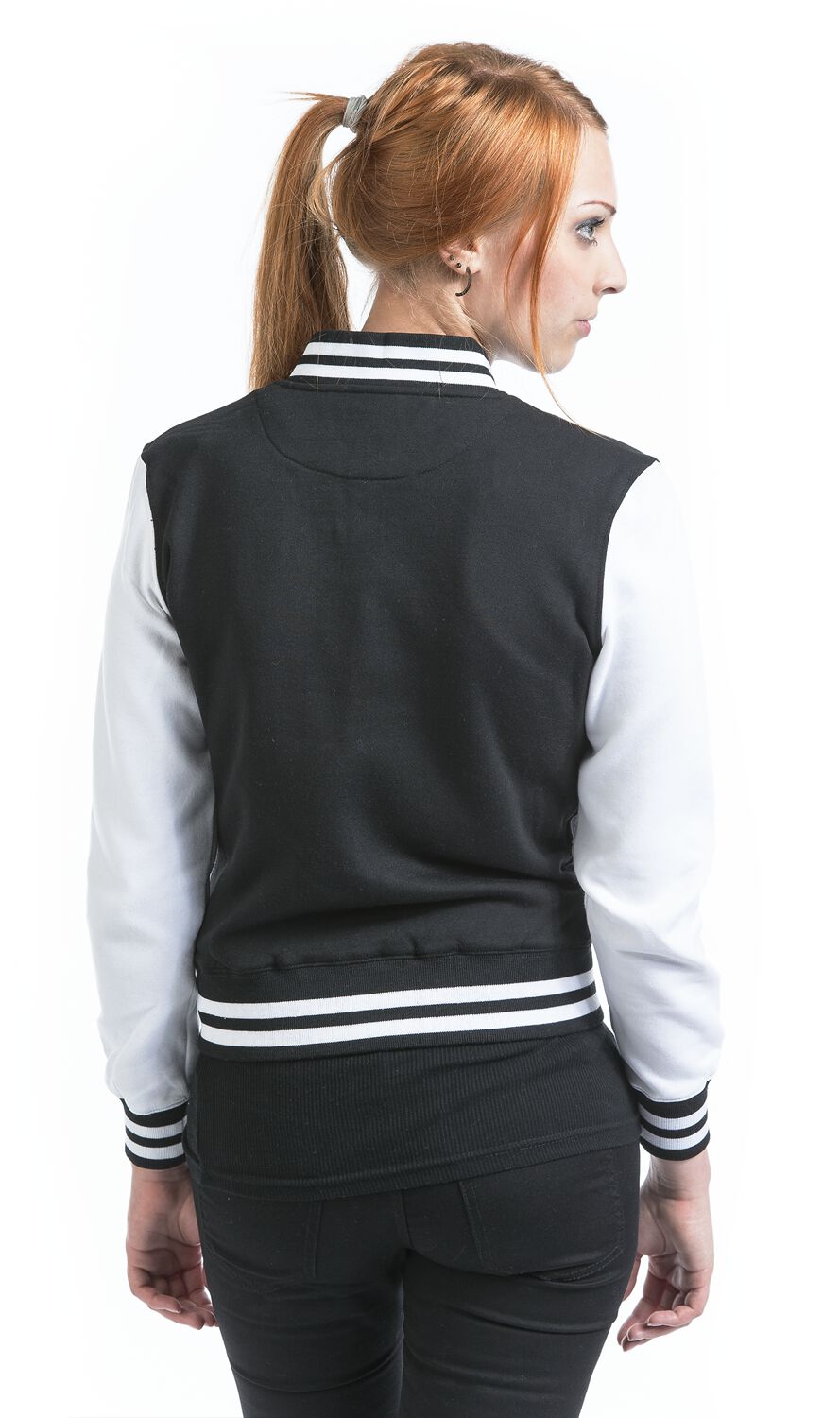 2-Tone College Varsity Jacket – Black-White Urban Classics Jacket