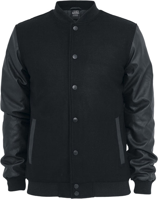 Oldschool Varsity Jacket – Black Urban Classics Varsity Jacket