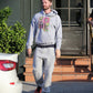 Patrick Schwarzenegger “I Love LA” Hoodie – Grey Pullover Fleece Recreated Edition