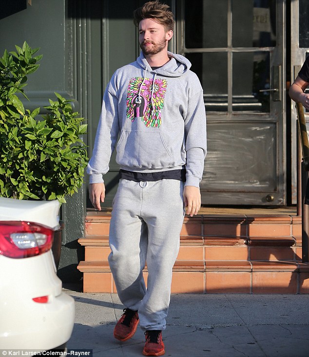 Patrick Schwarzenegger “I Love LA” Hoodie – Grey Pullover Fleece Recreated Edition