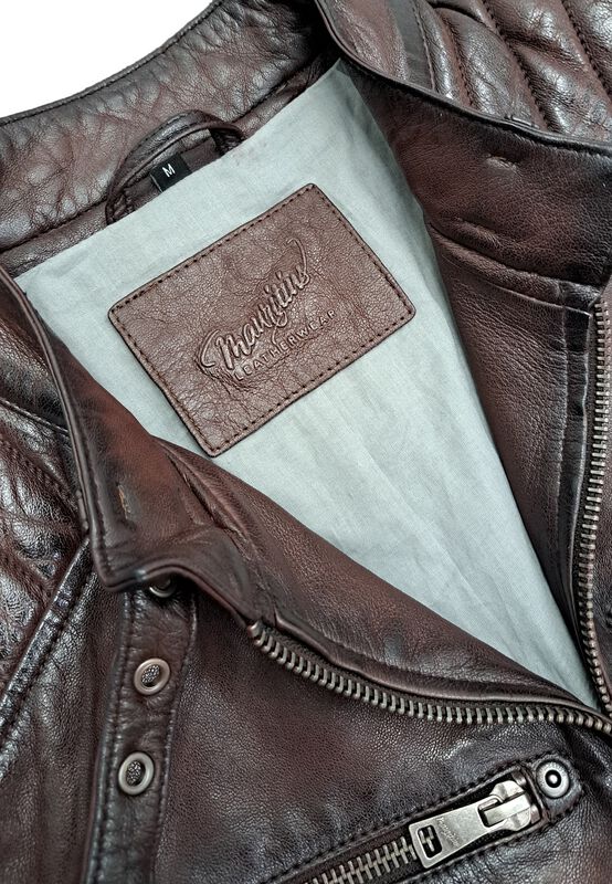 Colt W18 Lasanv" Leather Jacket red brown by Mauritius