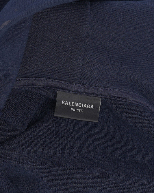 Balenciaga Distressed Polo Zip-Up Hoodie Recreated Edition