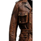 Men Military Style Vintage Leather Jacket