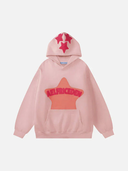 Aelfric Eden Vintage Embroidery Star Hoodie Recreated Edition
