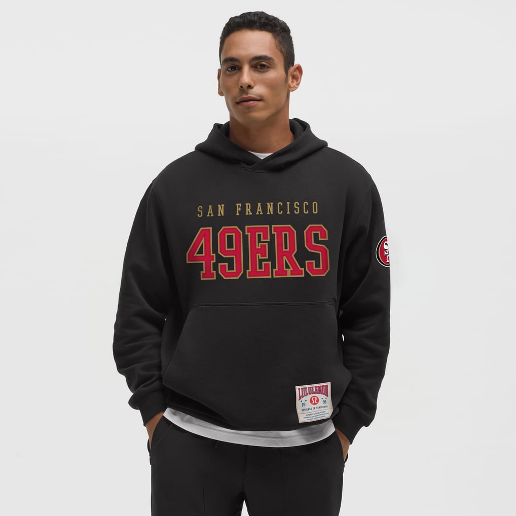 San Francisco 49ers inspired pullover hoodie in Black