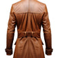 Men Vintage Hooded Leather Coat