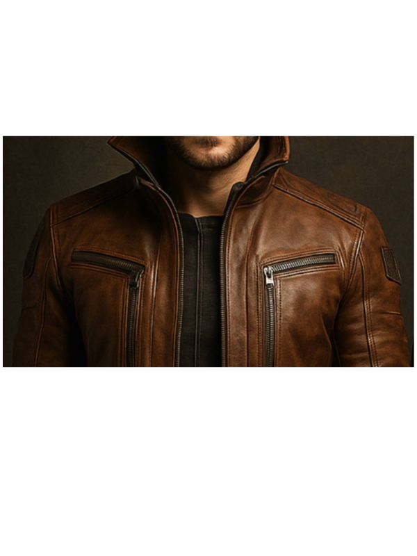Yahya Leather Brown Long Coat – Men’s Premium Brown Long Leather Coat
