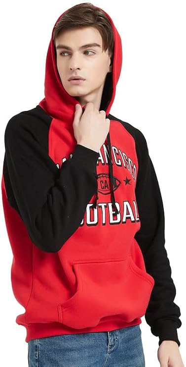 San Francisco Football Hoodie – Red & Black Graphic Pullover – image 2