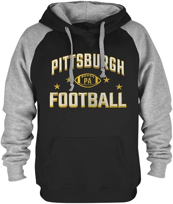 Pittsburgh Football Hoodie – Black & Gold Graphic Pullover