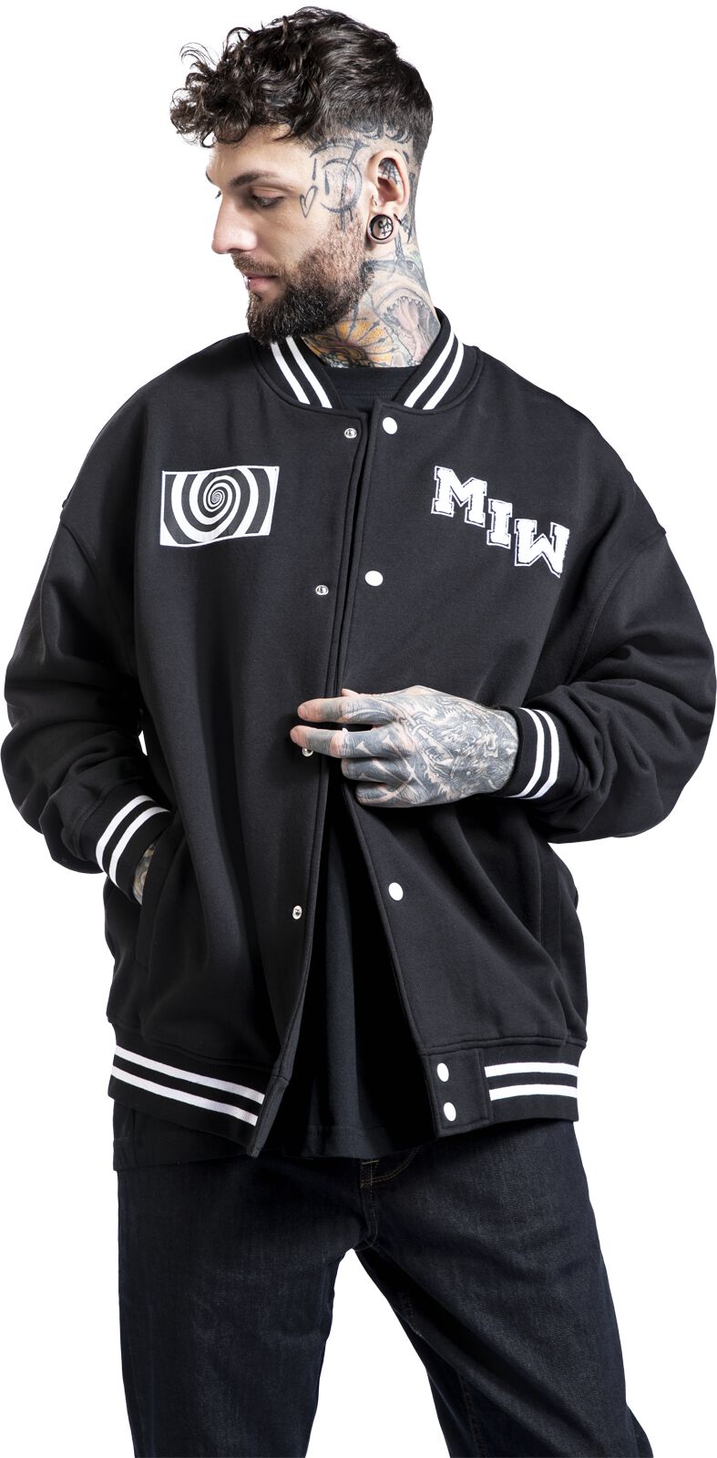 EMP Signature Collection Varsity Jacket black by Motionless In White