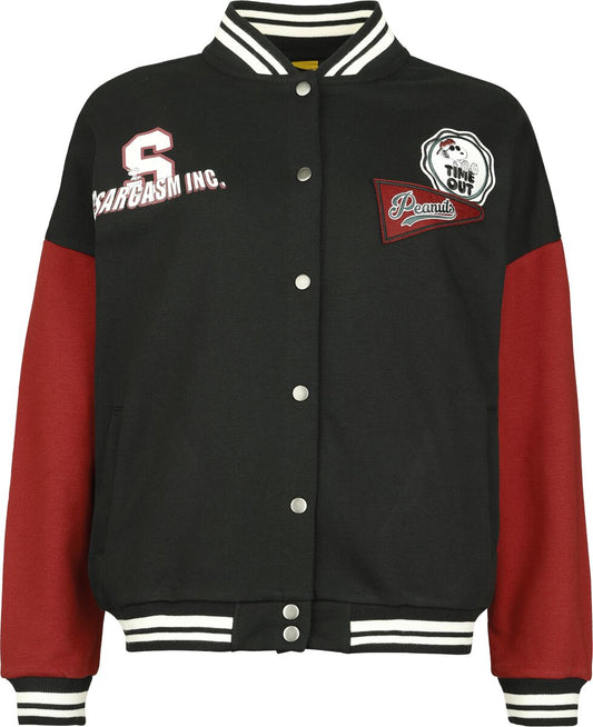 Good Grief Varsity Jacket – Black-Red Peanuts Jacket