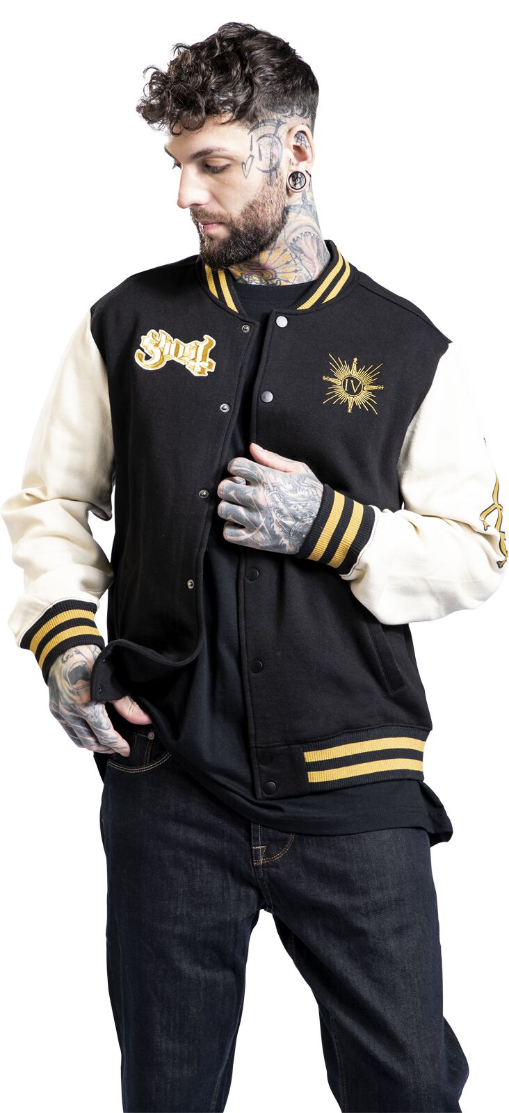 IV Varsity Jacket – Multicolour Ghost Varsity Jacket