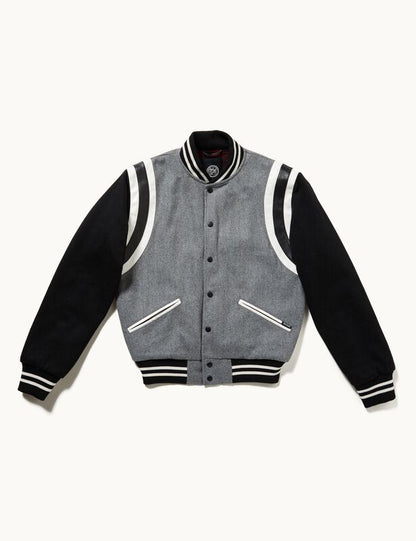 Johnny Varsity Jacket – Black-Grey-White Chet Rock Varsity Jacket