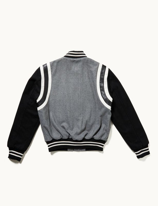 Johnny Varsity Jacket – Black-Grey-White Chet Rock Varsity Jacket