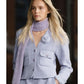 This Morning 2025 Lucy Boynton Lilac Wool Tweed Jacket – Refined Elegance with Modern Flair