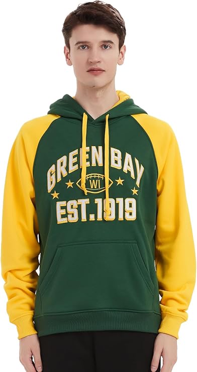 Green Bay Football Hoodie – Vintage Athletic Pullover Sweatshirt – image 4