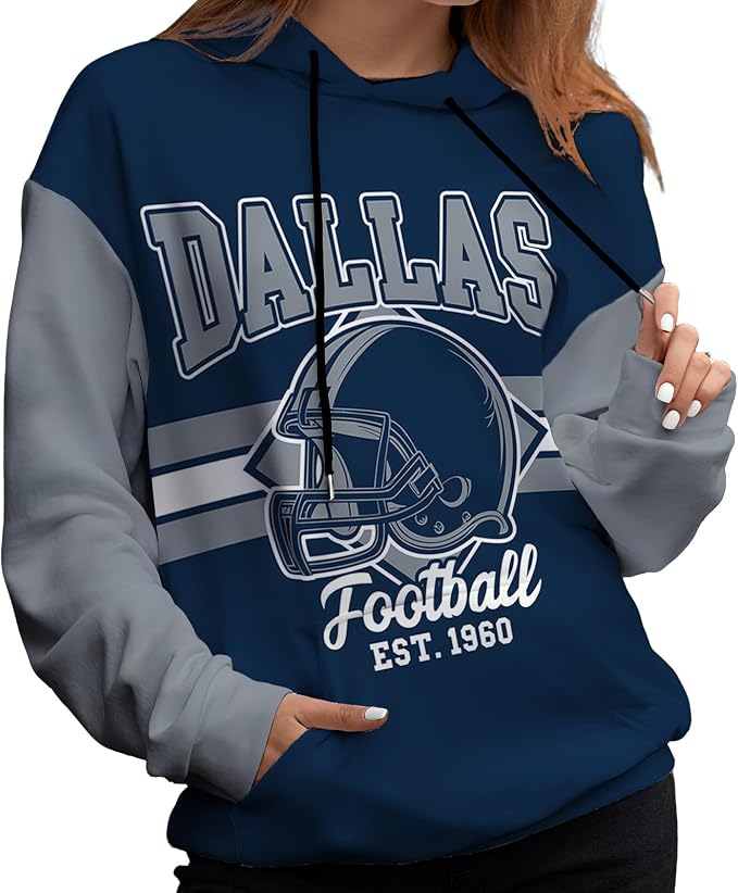 Dallas Football Jacket – Blue & Gray Sports Jacket