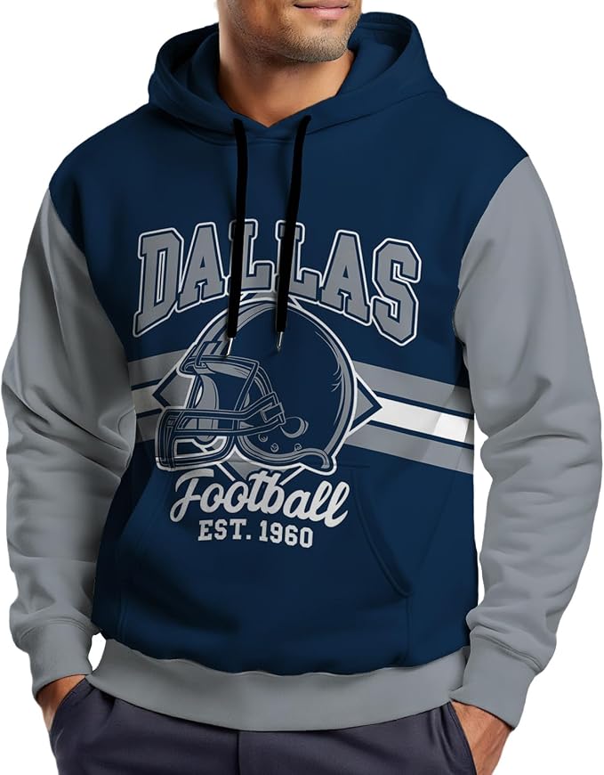 Dallas Football Jacket – Blue & Gray Sports Jacket