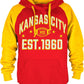 Kansas City Football Hoodie – Red & Black EST. 1960 Graphic Pullover
