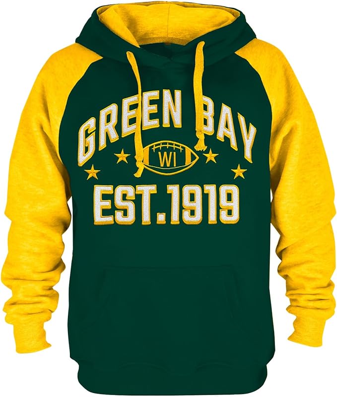 Green Bay Football Hoodie – Vintage Athletic Pullover Sweatshirt