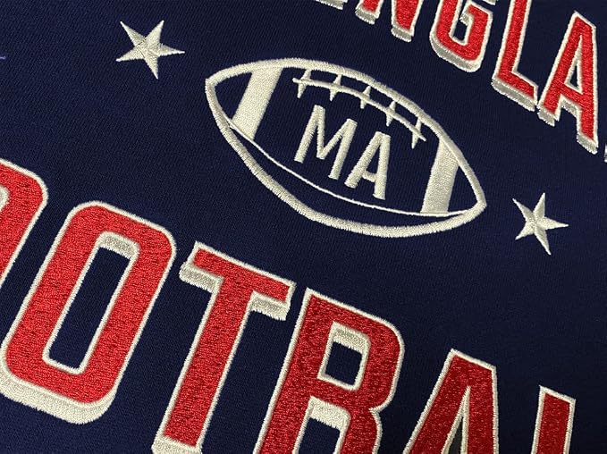 New England Football Hoodie – Vintage Athletic Pullover Sweatshirt – image 4