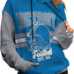 Detroit Football Graphic Hoodie – Blue & Gray Pullover