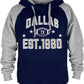 Dallas Football Hoodie – Navy Blue & Gray EST. 1960 Graphic Pullover