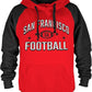San Francisco Football Hoodie – Red & Black Graphic Pullover
