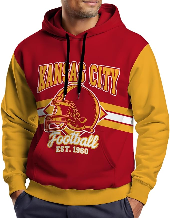 Kansas City Football Jacket – Red &amp; White Sports Jacket
