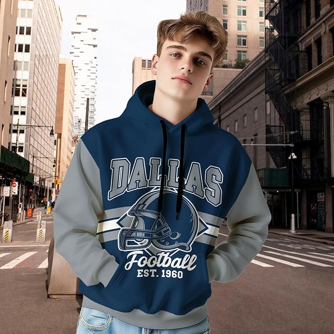 Dallas Football Jacket – Blue & Gray Sports Jacket