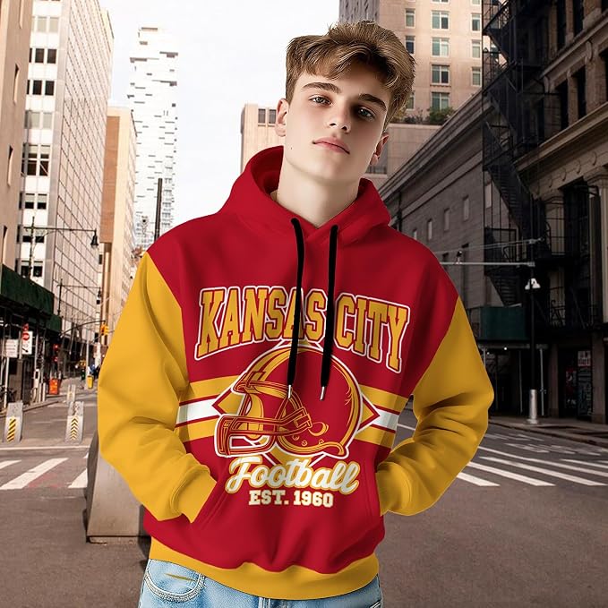 Kansas City Football Jacket – Red &amp; White Sports Jacket