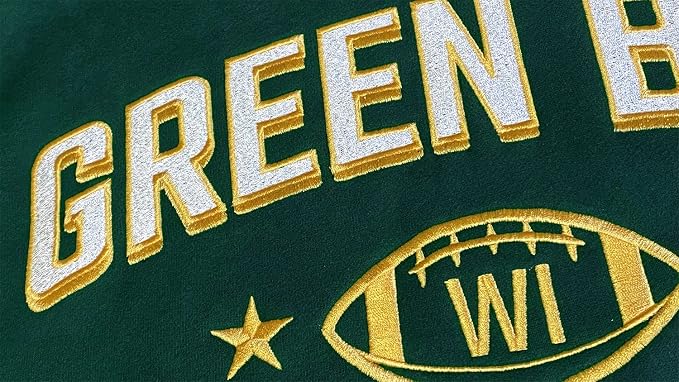 Green Bay Football Hoodie – Vintage Athletic Pullover Sweatshirt – image 3