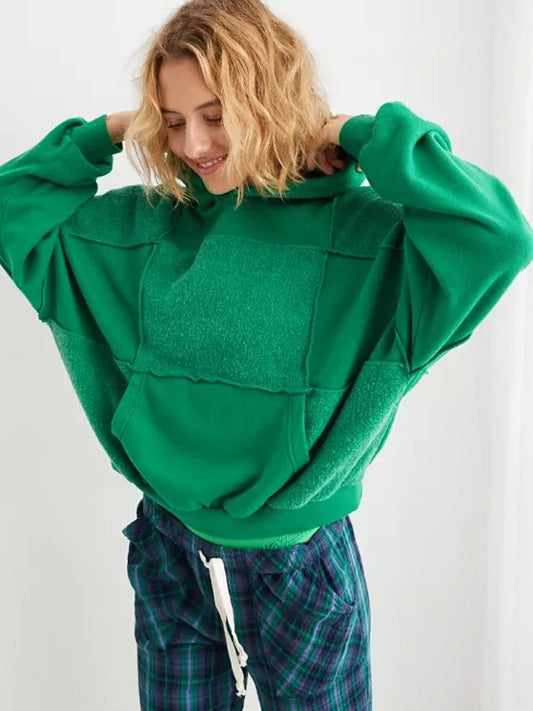 Aerie Sherpa Patchwork Hoodie Recreated Edition