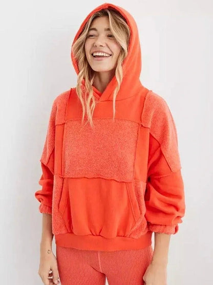 Aerie Sherpa Patchwork Hoodie Recreated Edition
