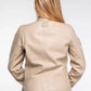 Blouson en Cuir Steve McQueen x Le Mans Amber Écru Femme