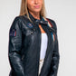 Steve McQueen x Le Mans Amber Navy Blue Jacket for Women