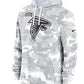 2024 Atlanta Falcons Arctic Camo Salute to Service Hoodie Recreated Edition