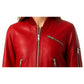Audrey Leather Red Jacket - Women Leather Jacket Red