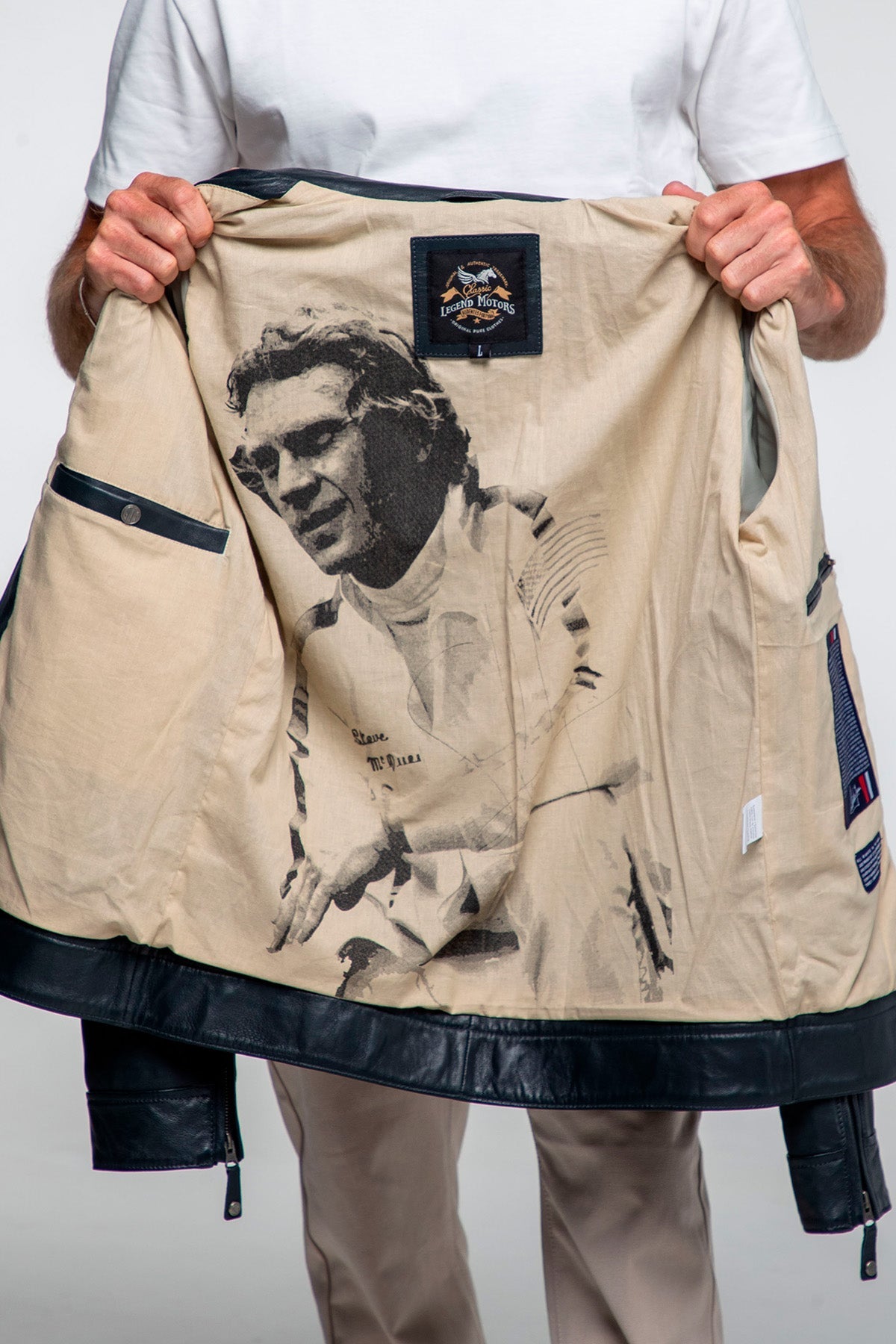 Steve McQueen x Le Mans Austin Navy Blue Jacket for Men