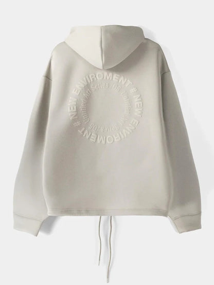 Bershka Zip-Up Slogan Hoodie Recreated Edition