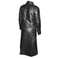 Black leather coat on a white background