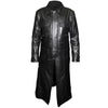 Black leather coat on a white background