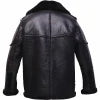 Black leather jacket on a plain background
