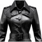 Men’s Black Leather Trench Coat – Stylish &amp; Timeless
