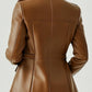 Bonnie Leather Brown Jacket - Women Leather Jacket Brown