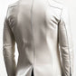 Caleb White Leather Blazer - Leather Blazer for Men White