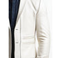 Caleb White Leather Blazer - Leather Blazer for Men White