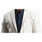Caleb White Leather Blazer - Leather Blazer for Men White