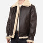 Classic Brown Sheepskin B3 Bomber Shearling Jacket